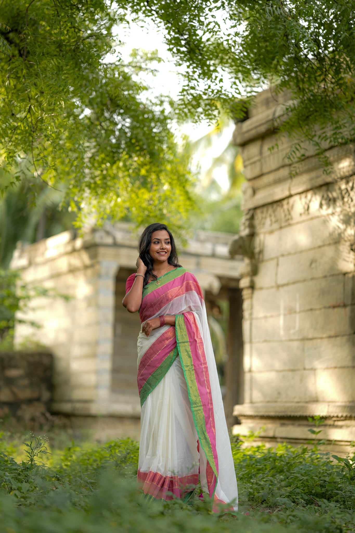 Mul cotton saree