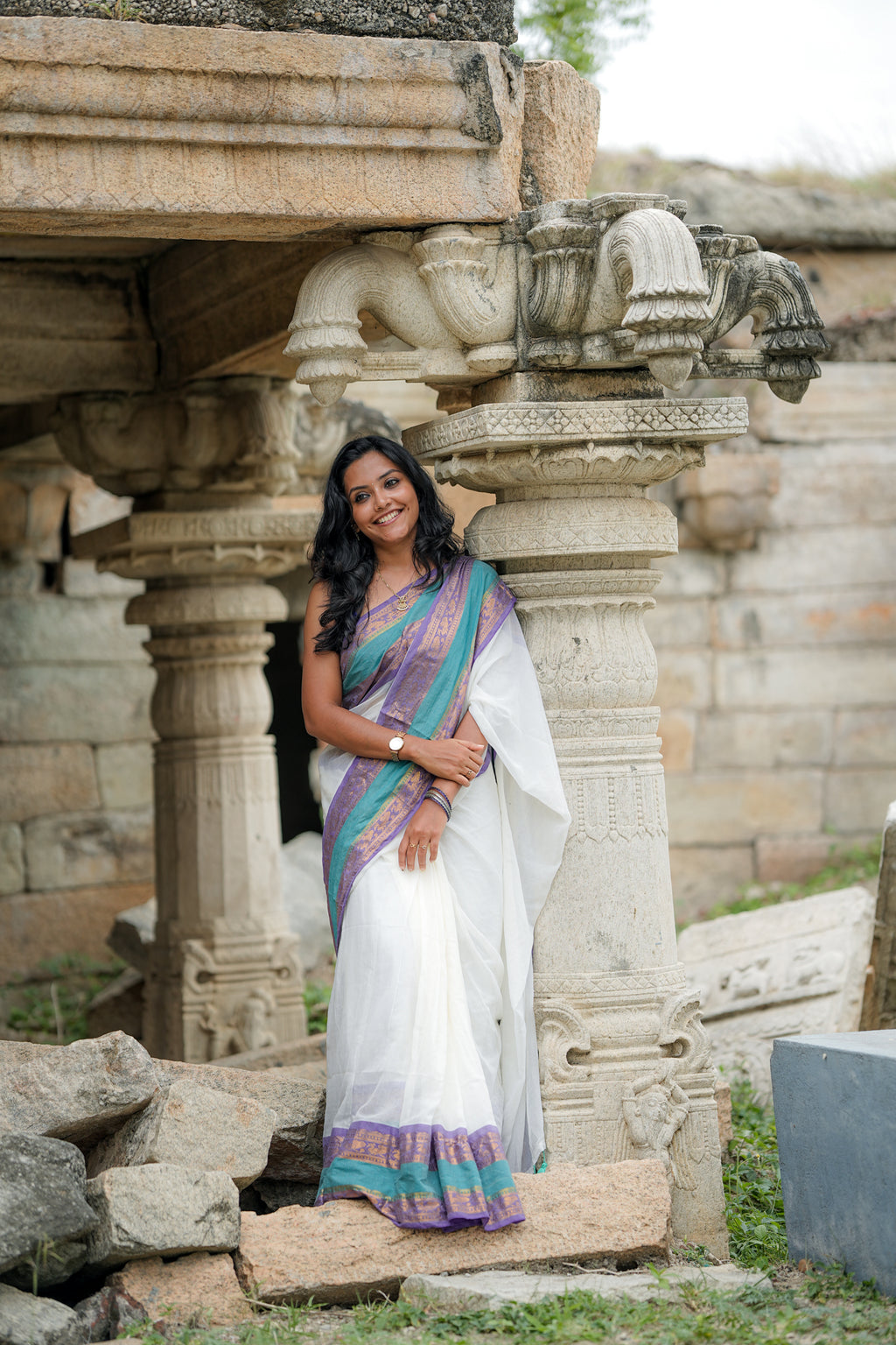 Mul cotton saree