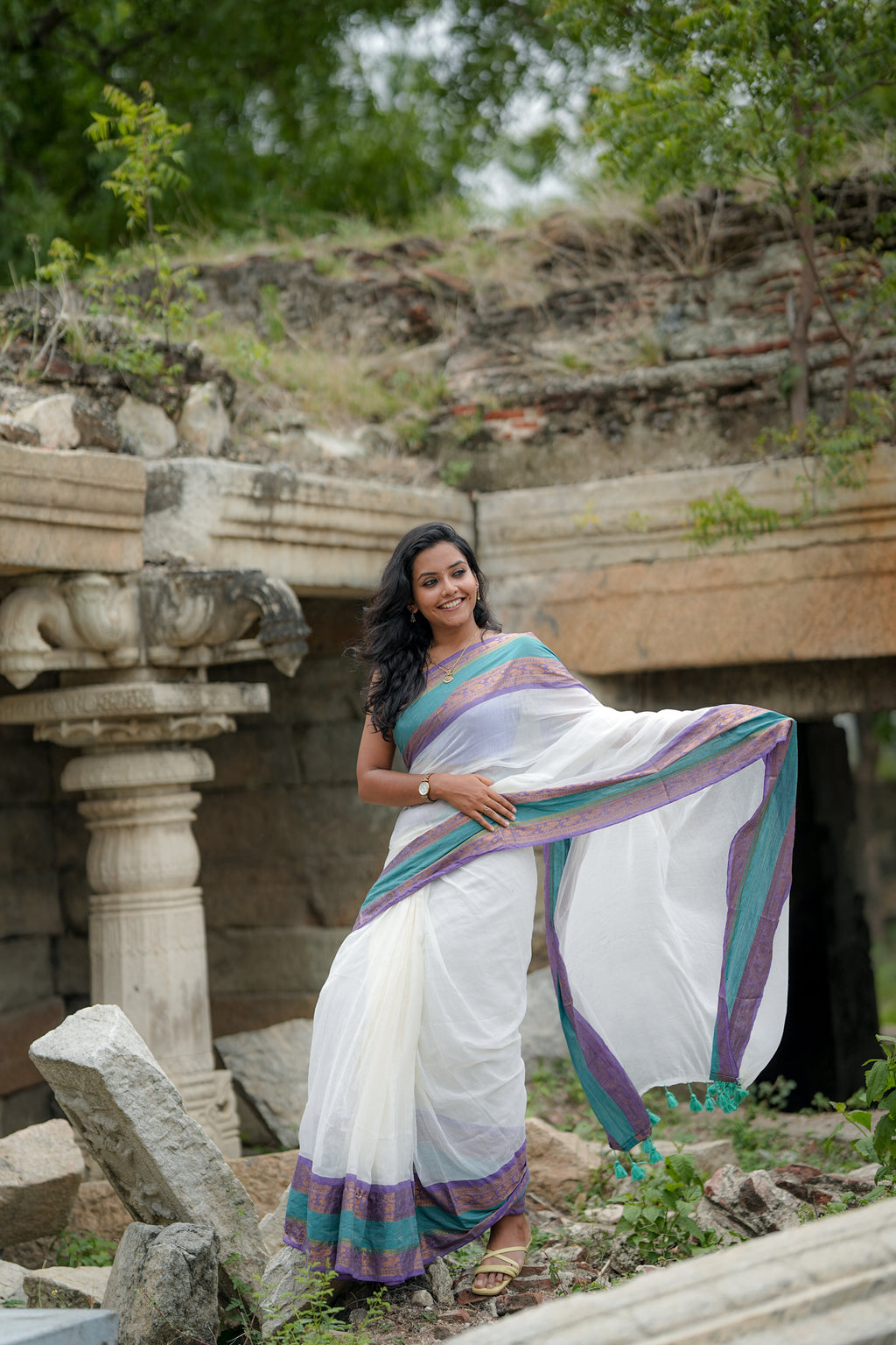 Mul cotton saree