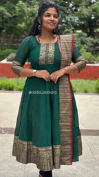Narayanpet acotton anarkali with dupatta