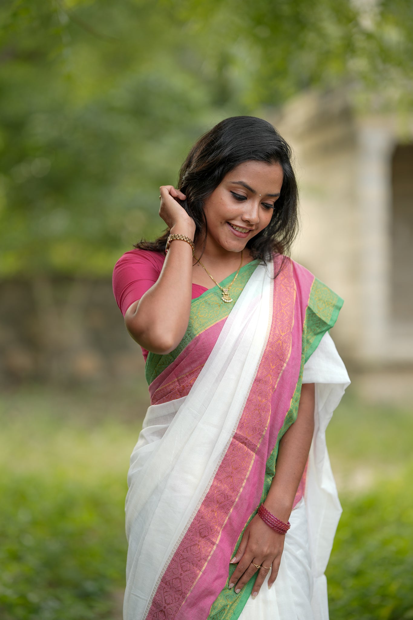 Mul cotton saree