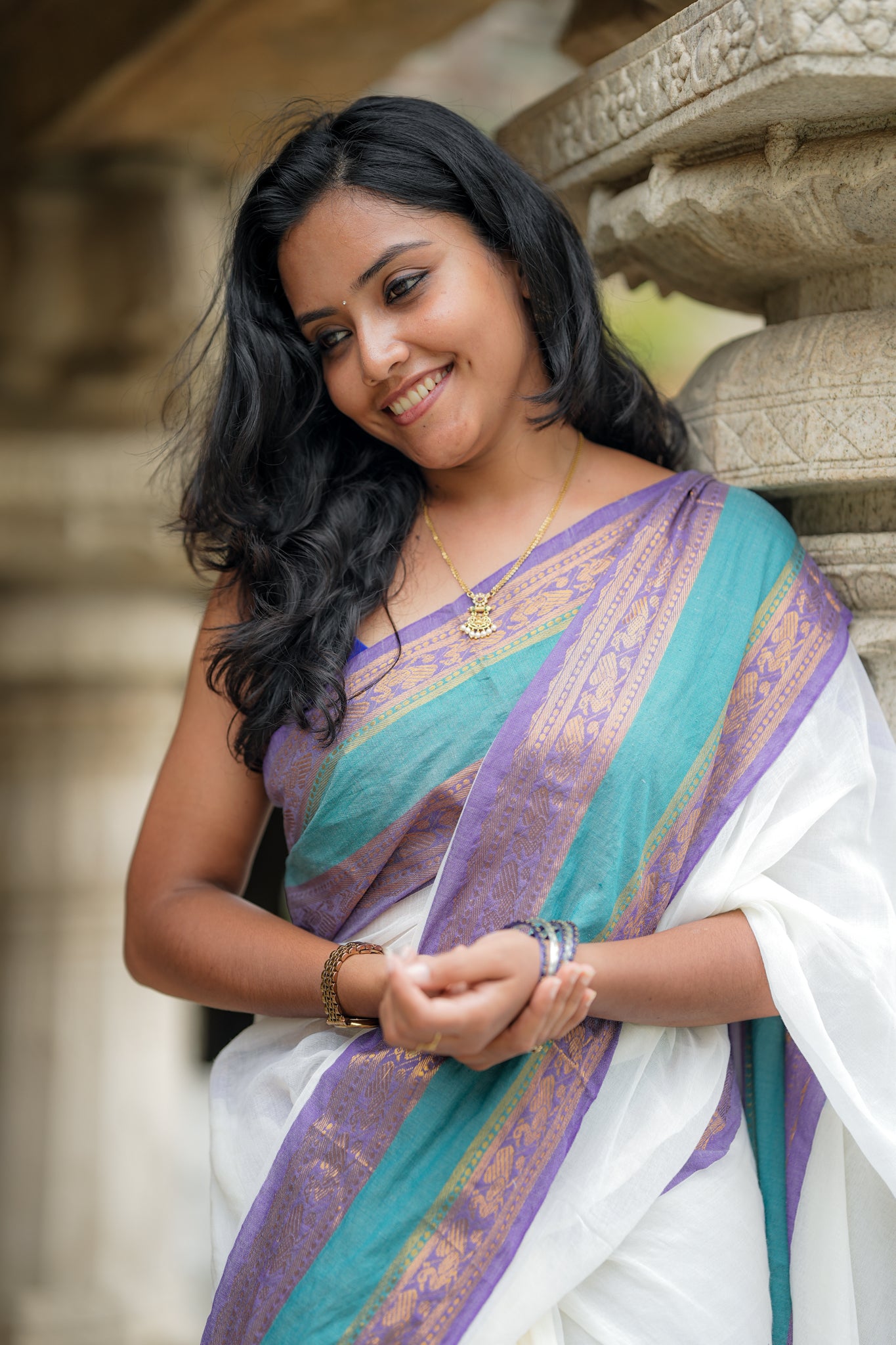 Mul cotton saree