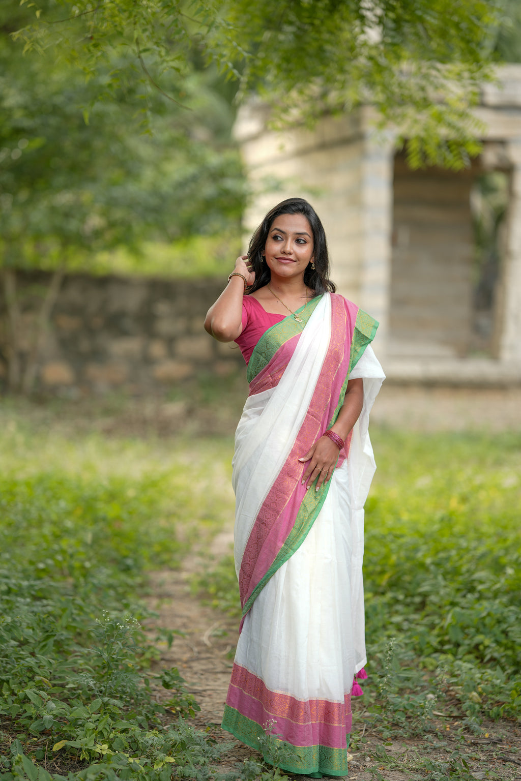 Mul cotton saree