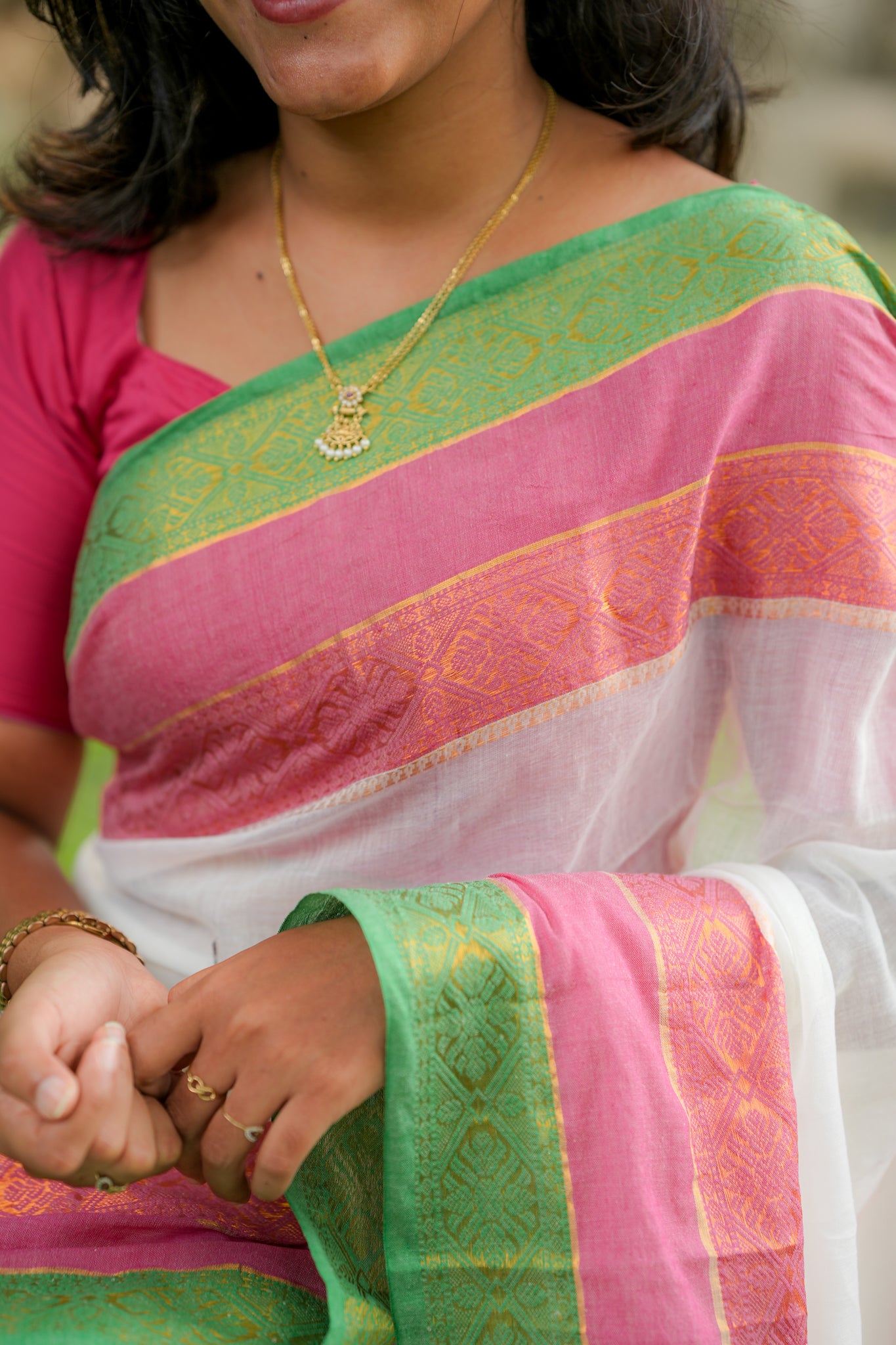 Mul cotton saree