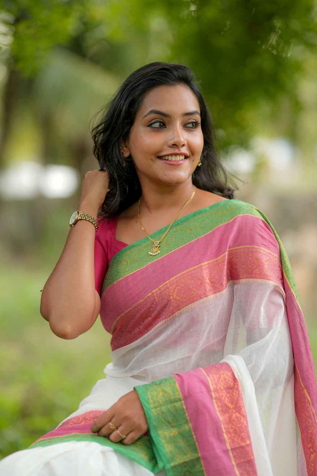 Mul cotton saree