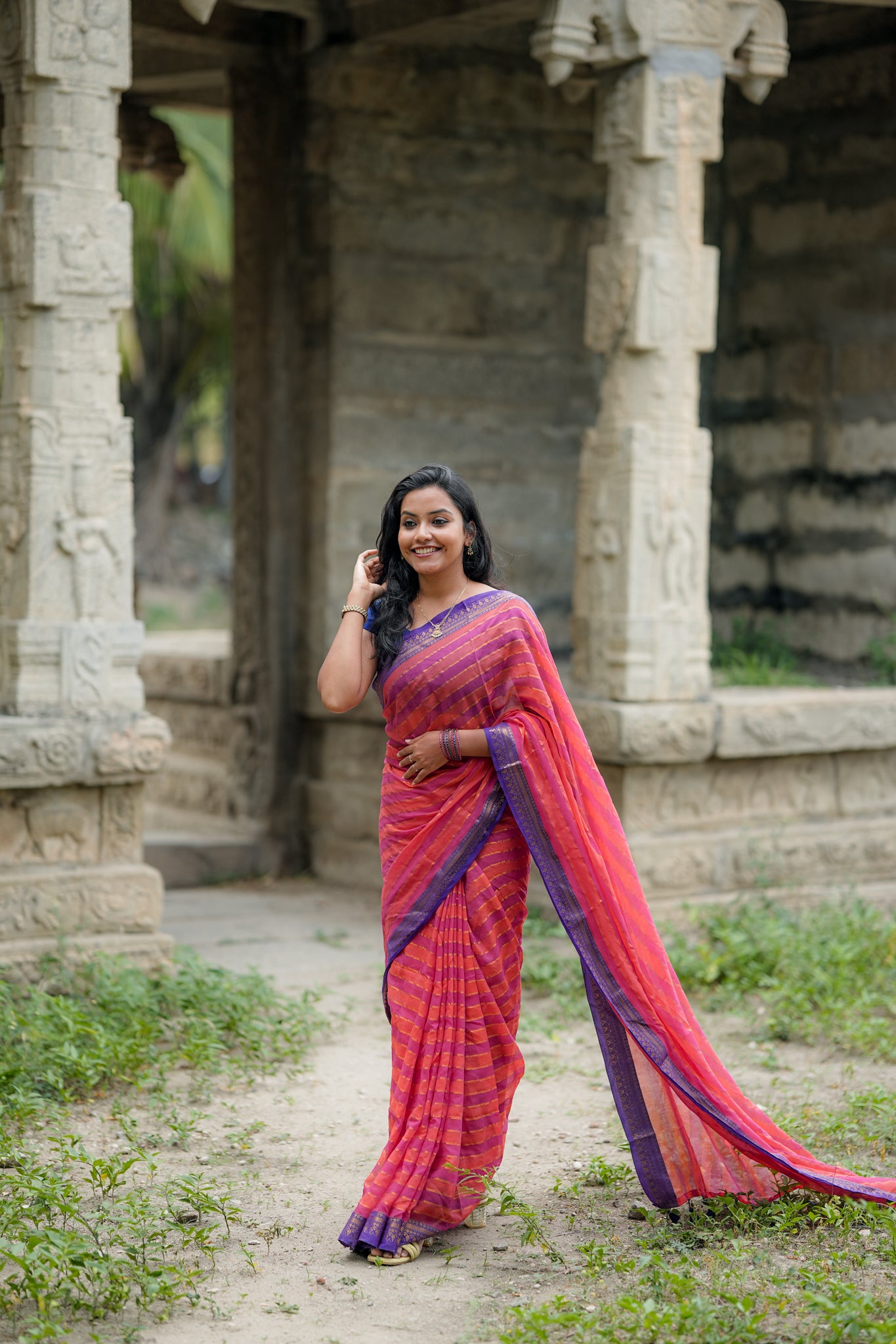 Mul cotton saree