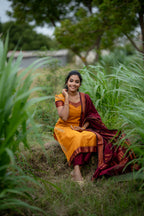 Manjal Kalyani silk cotton 3pc set