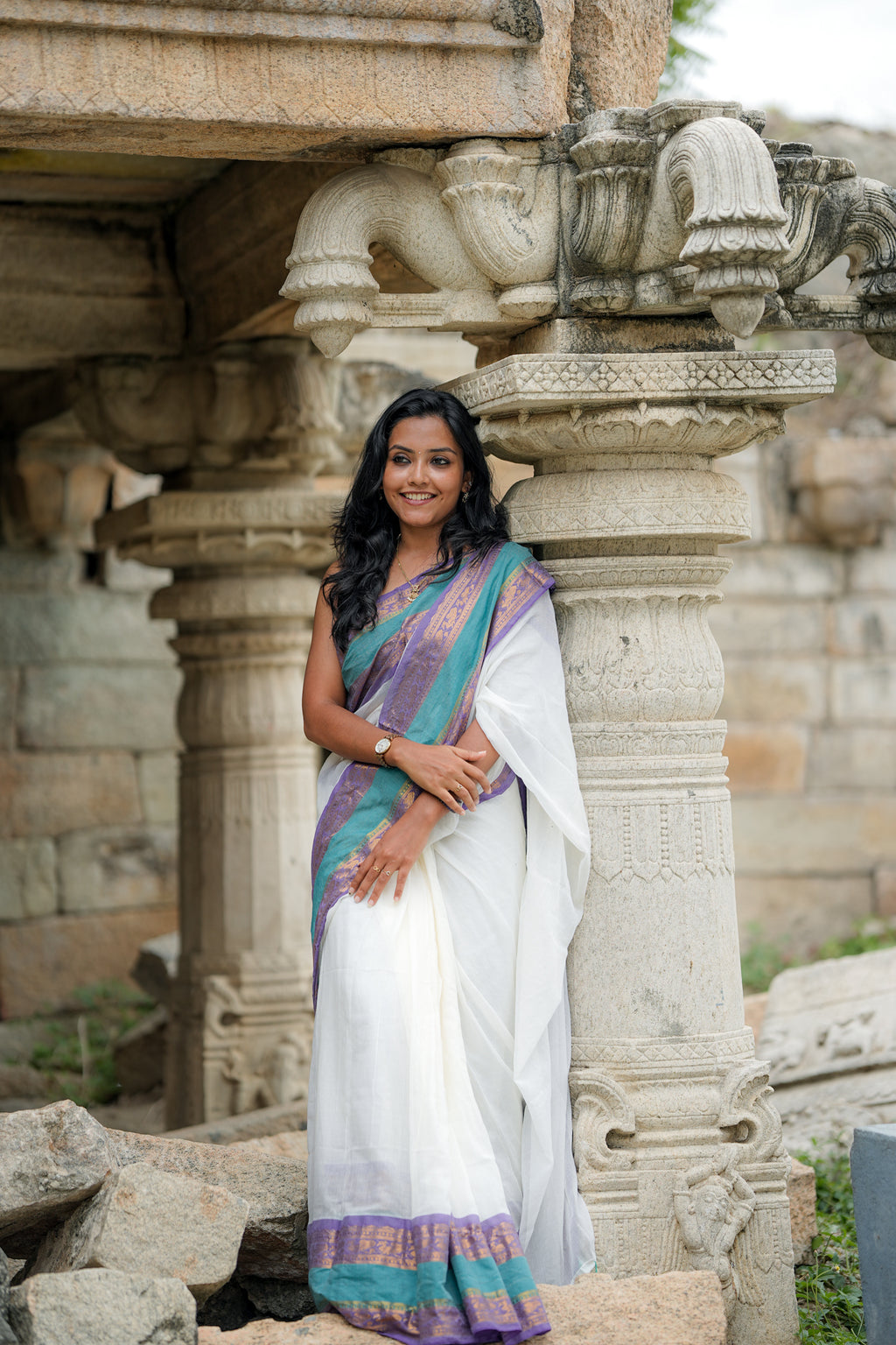 Mul cotton saree