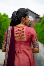 Narayanpet Cotton Anarkali with Georgette Dupatta