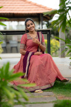 Narayanpet Cotton Anarkali with Georgette Dupatta