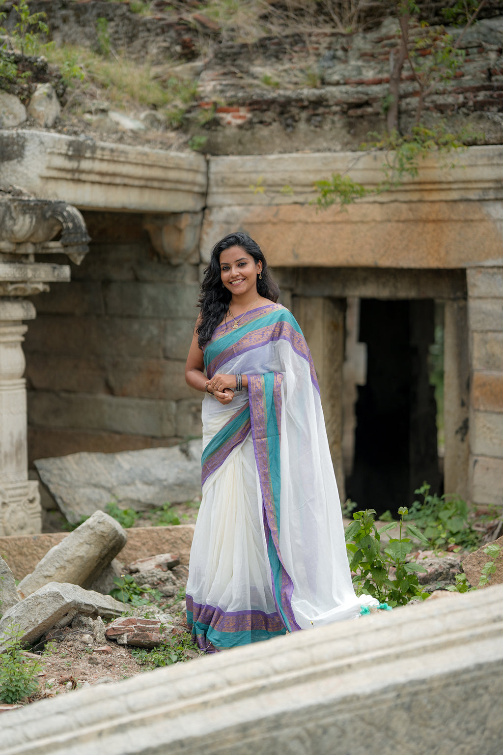 Mul cotton saree