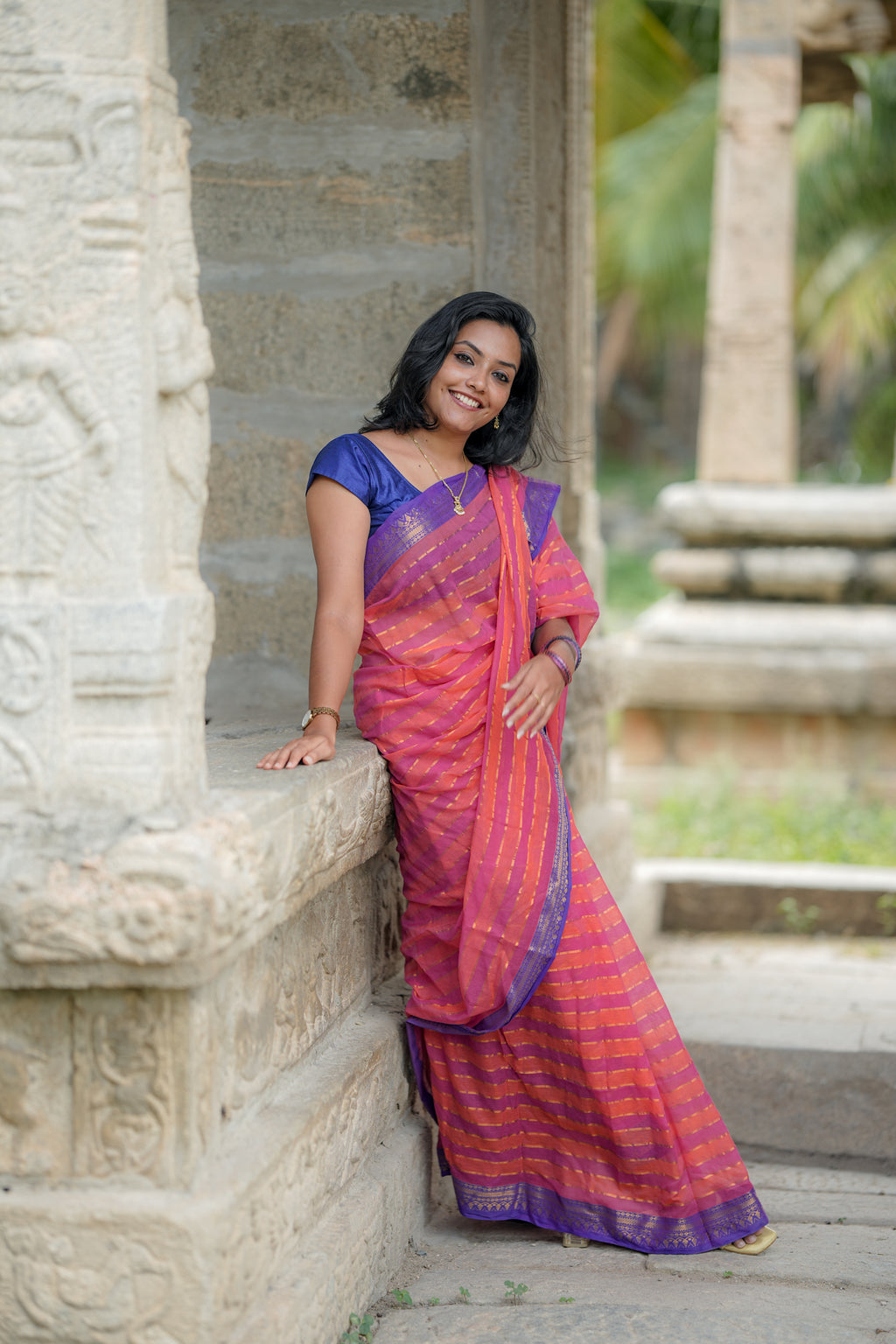 Mul cotton saree