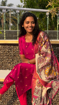 Raw Silk - Kalamkari dupatta