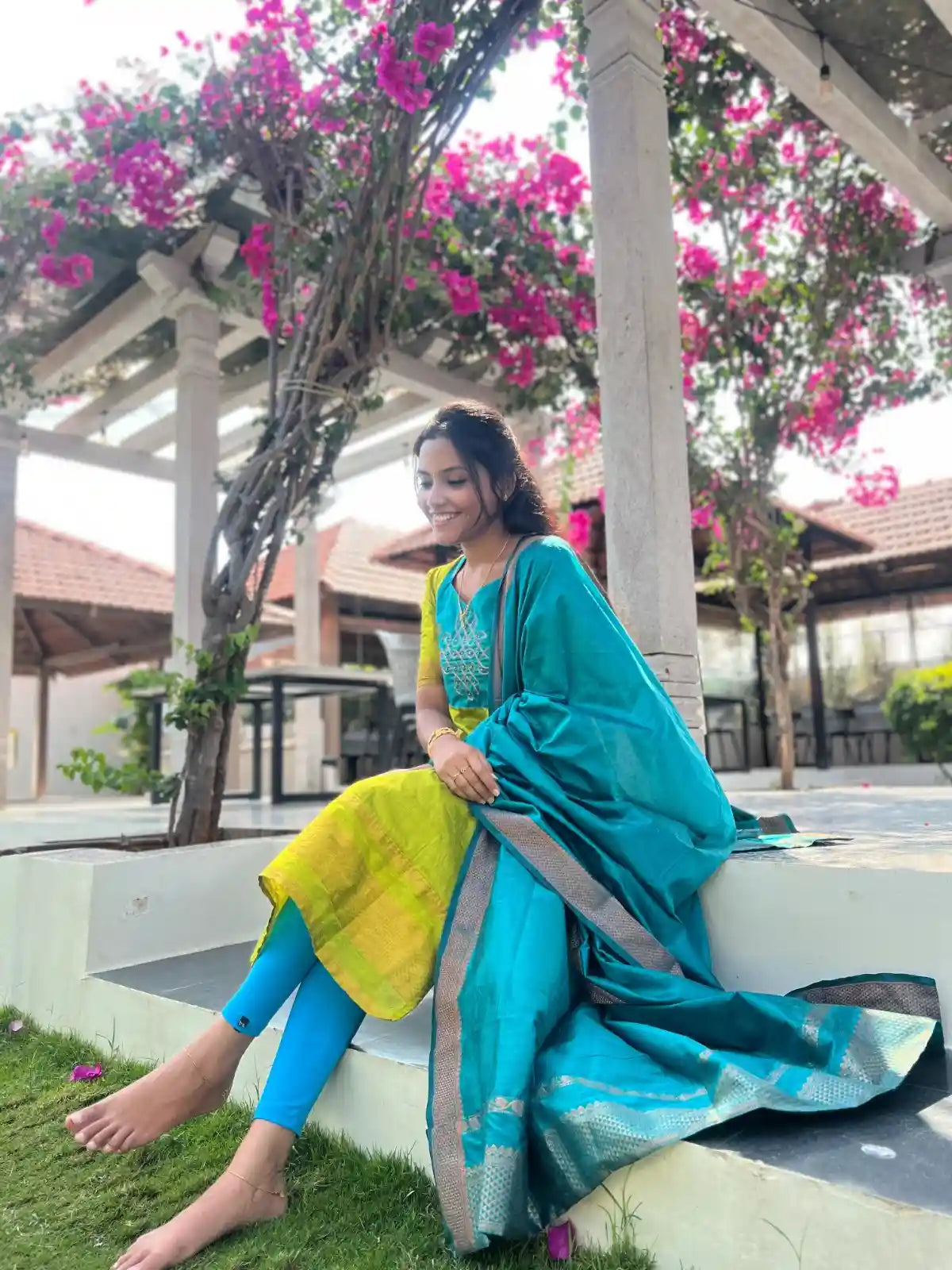 Kalyani Kolam Kurti & Dupatta