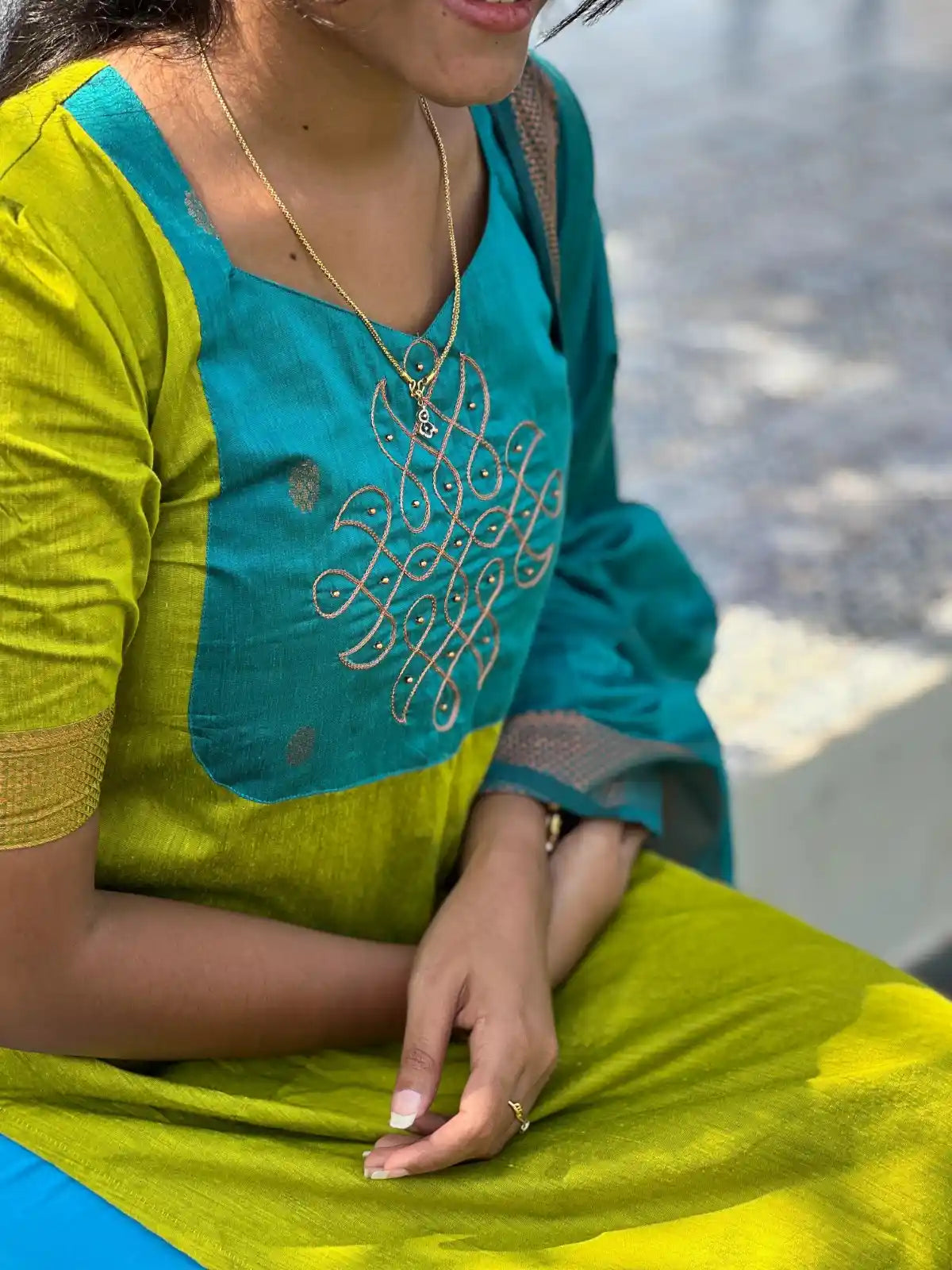 Kalyani Kolam Kurti & Dupatta