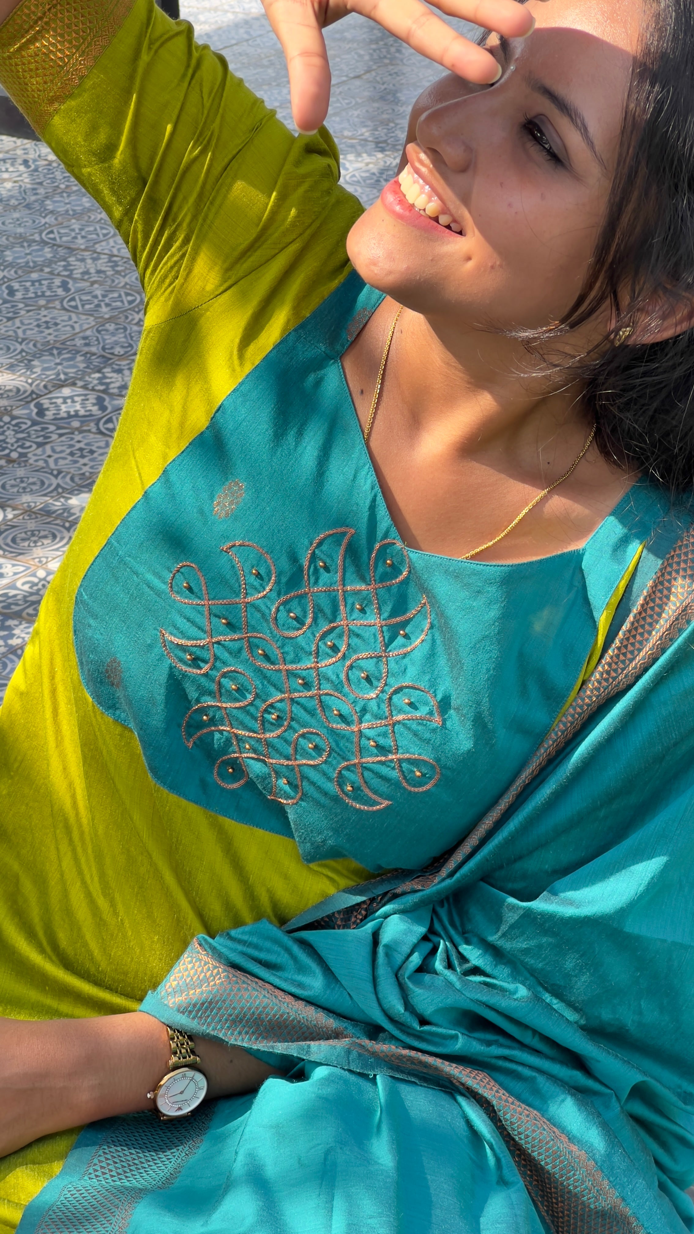 Kalyani Kolam Kurti & Dupatta