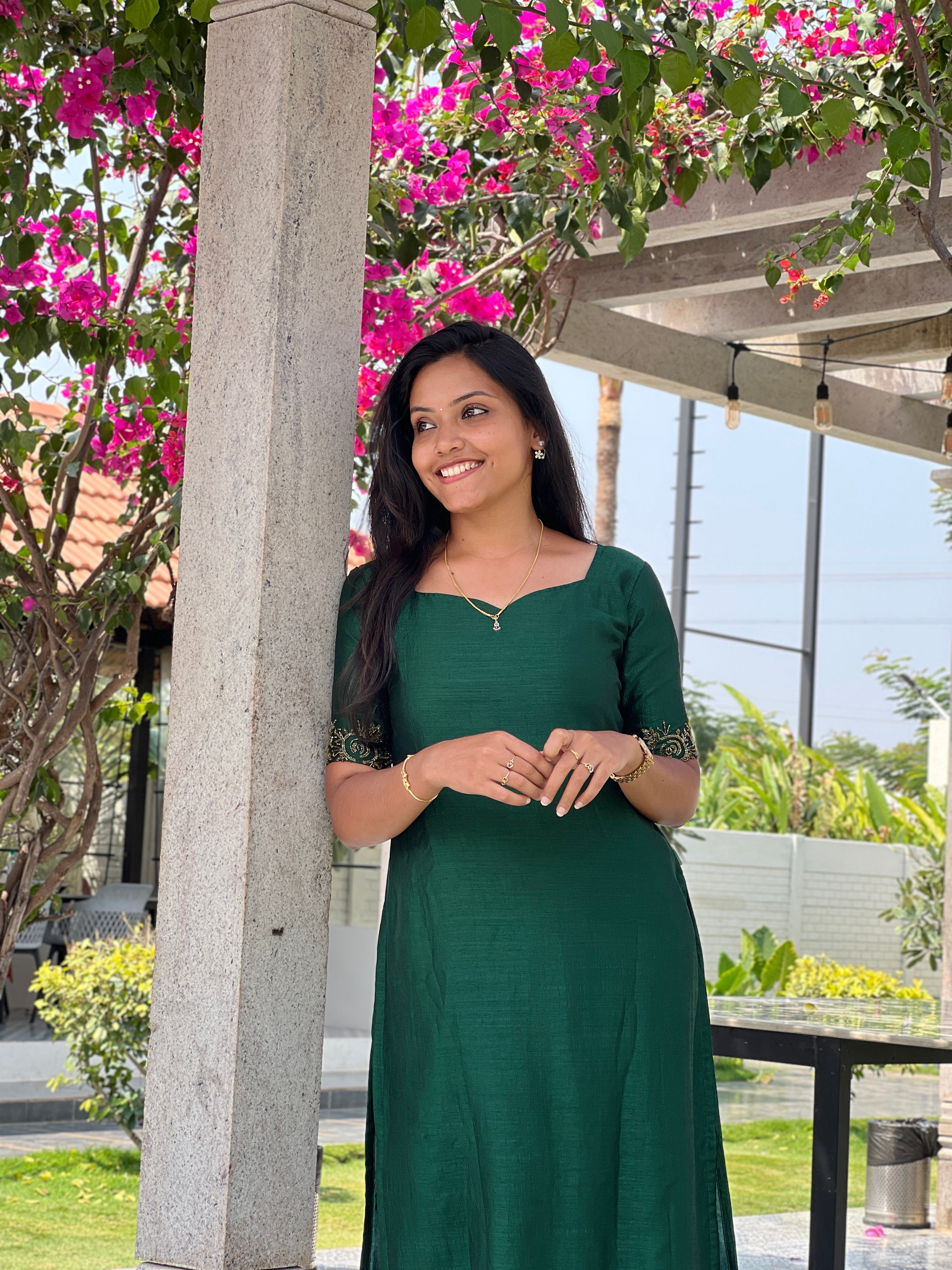 Vichithra silk co-ord hand embroidered