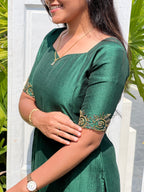 Vichithra silk co-ord hand embroidered
