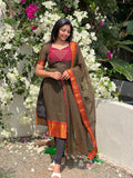 Kalyani Kolam kurti & dupatta
