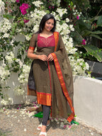 Kalyani Kolam kurti & dupatta