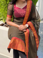 Kalyani Kolam kurti & dupatta