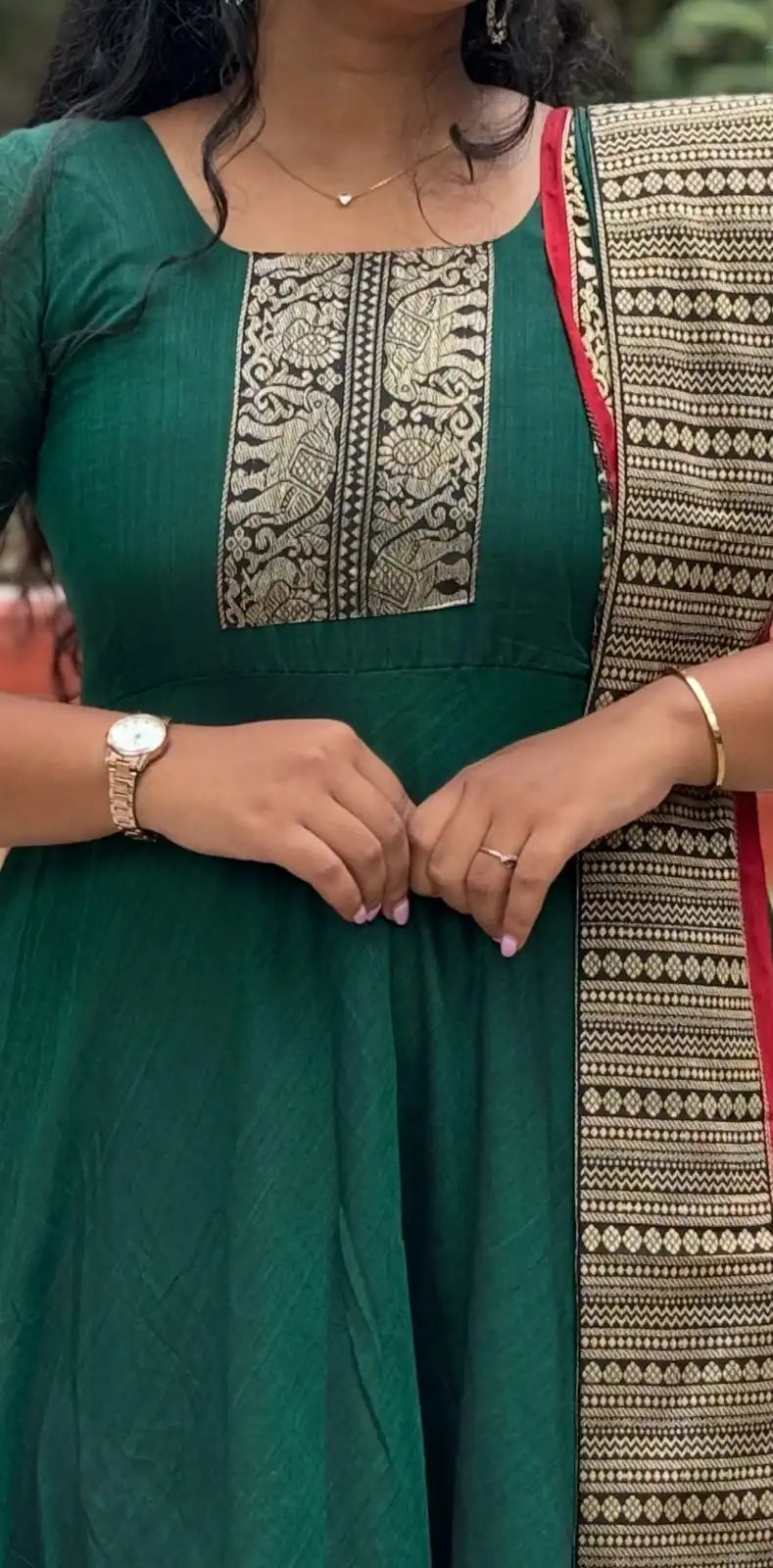 Narayanpet acotton anarkali with dupatta