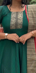 Narayanpet acotton anarkali with dupatta