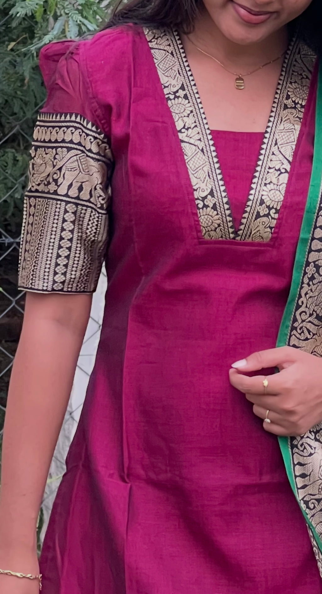 Narayanpet Cotton Deep Magenta