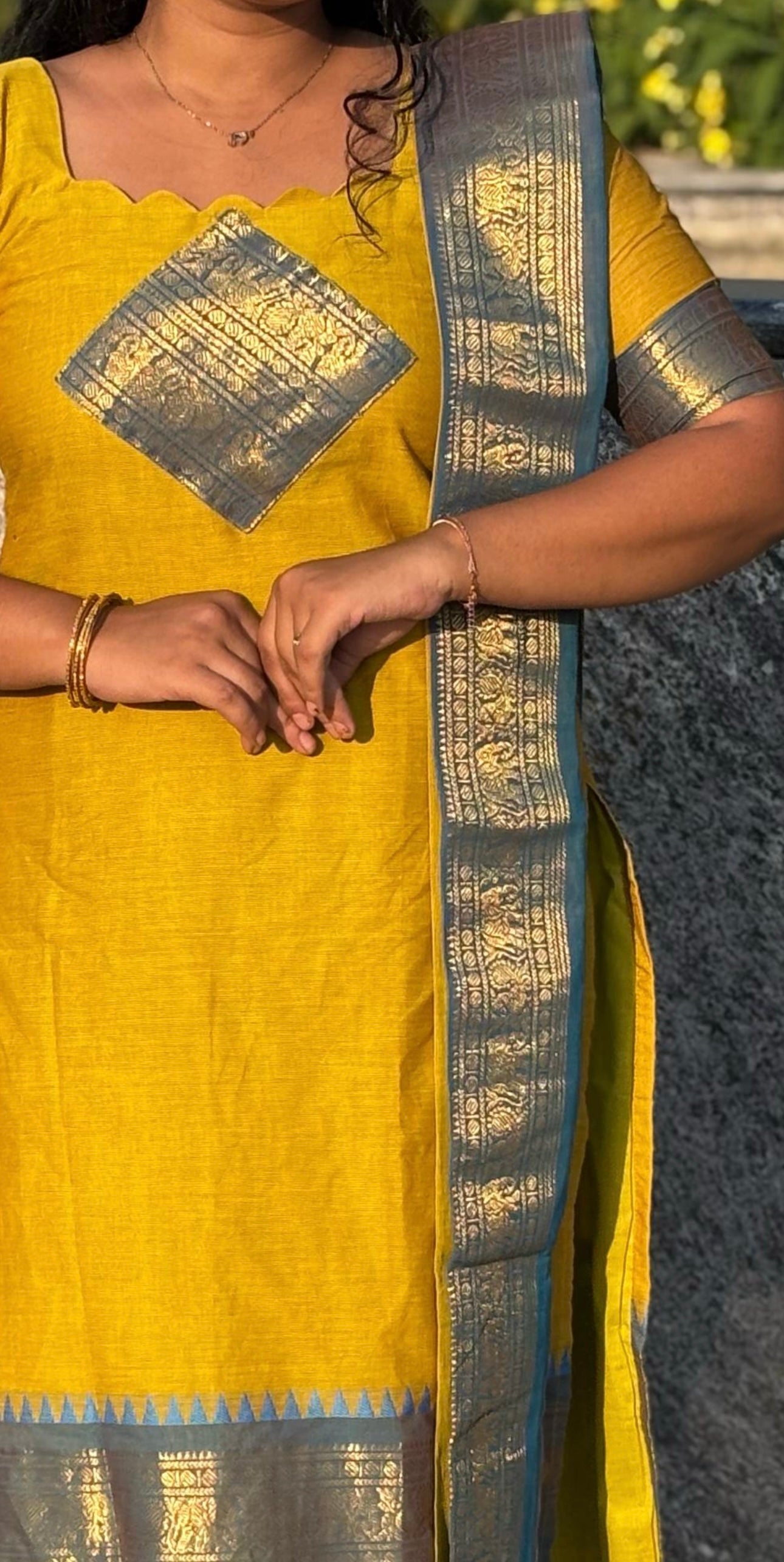 Kanchi Cotton Mustard Manjal