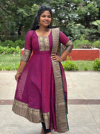 Narayanpet acotton anarkali with dupatta