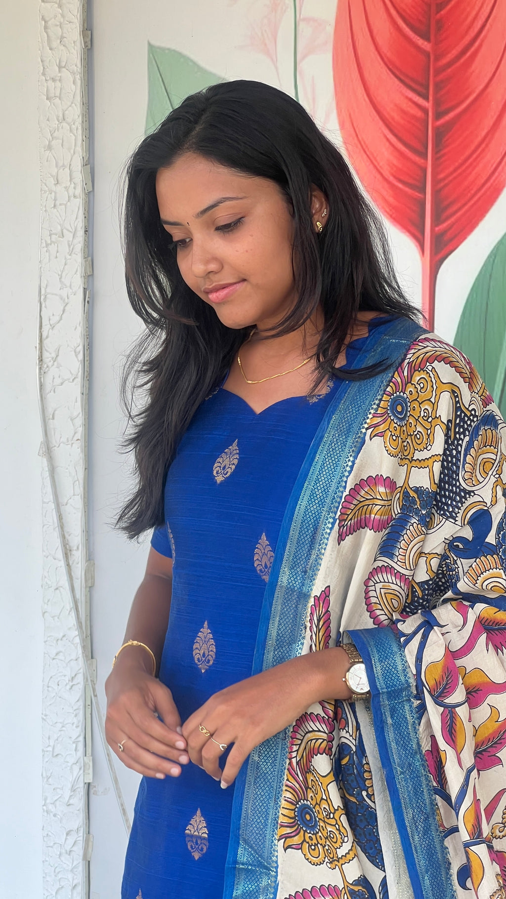 Raw Silk - Kalamkari dupatta