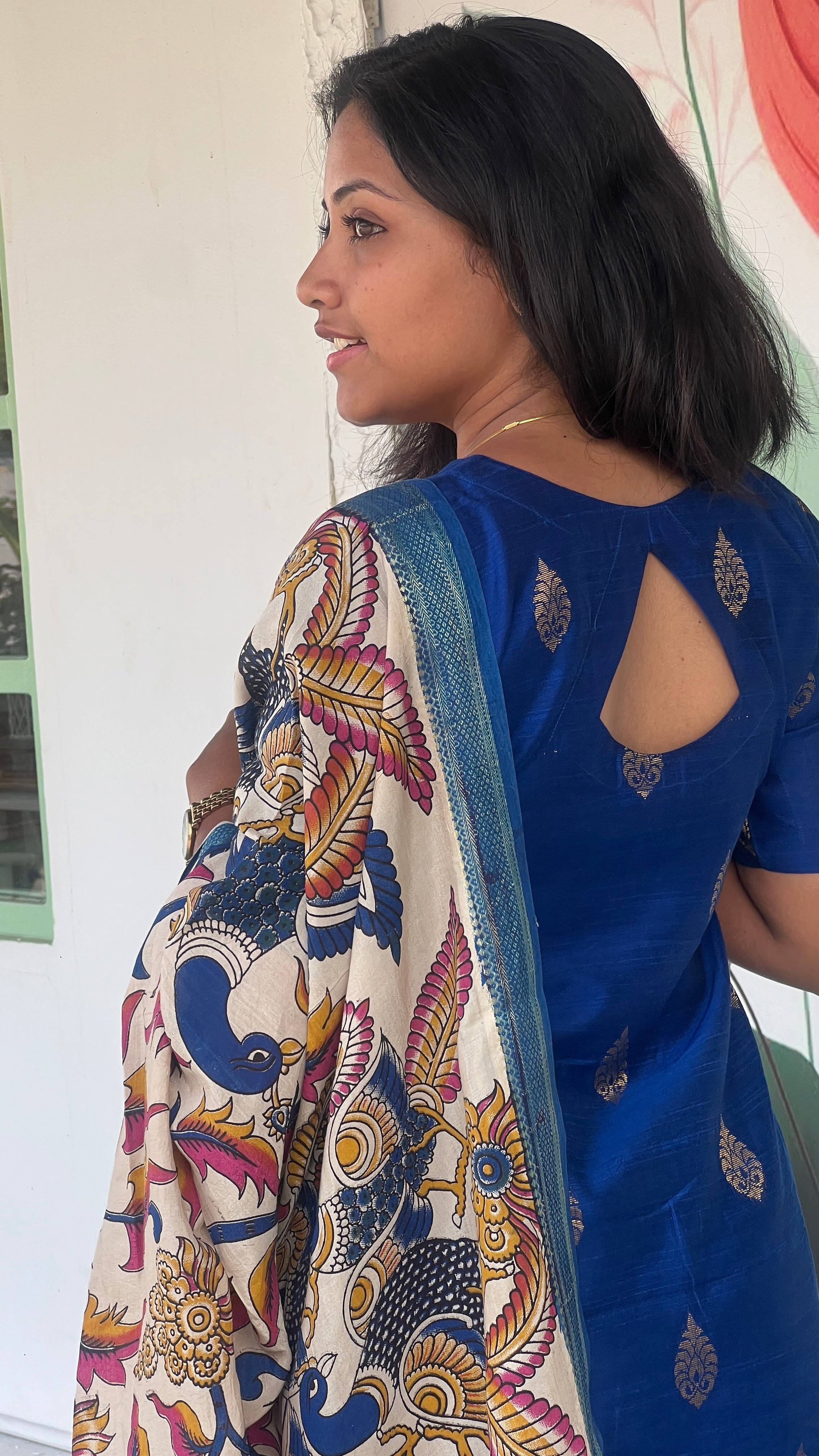 Raw Silk - Kalamkari dupatta