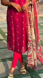 Raw Silk - Kalamkari dupatta