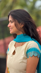 Dola silk kurti & georgette dupatta