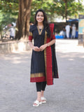 Kanchi cotton v-neck Black