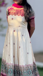Dola silk anarkali with dupatta
