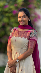 Dola silk anarkali with dupatta