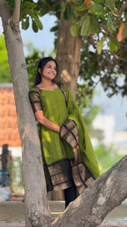 Kanchi cotton green black