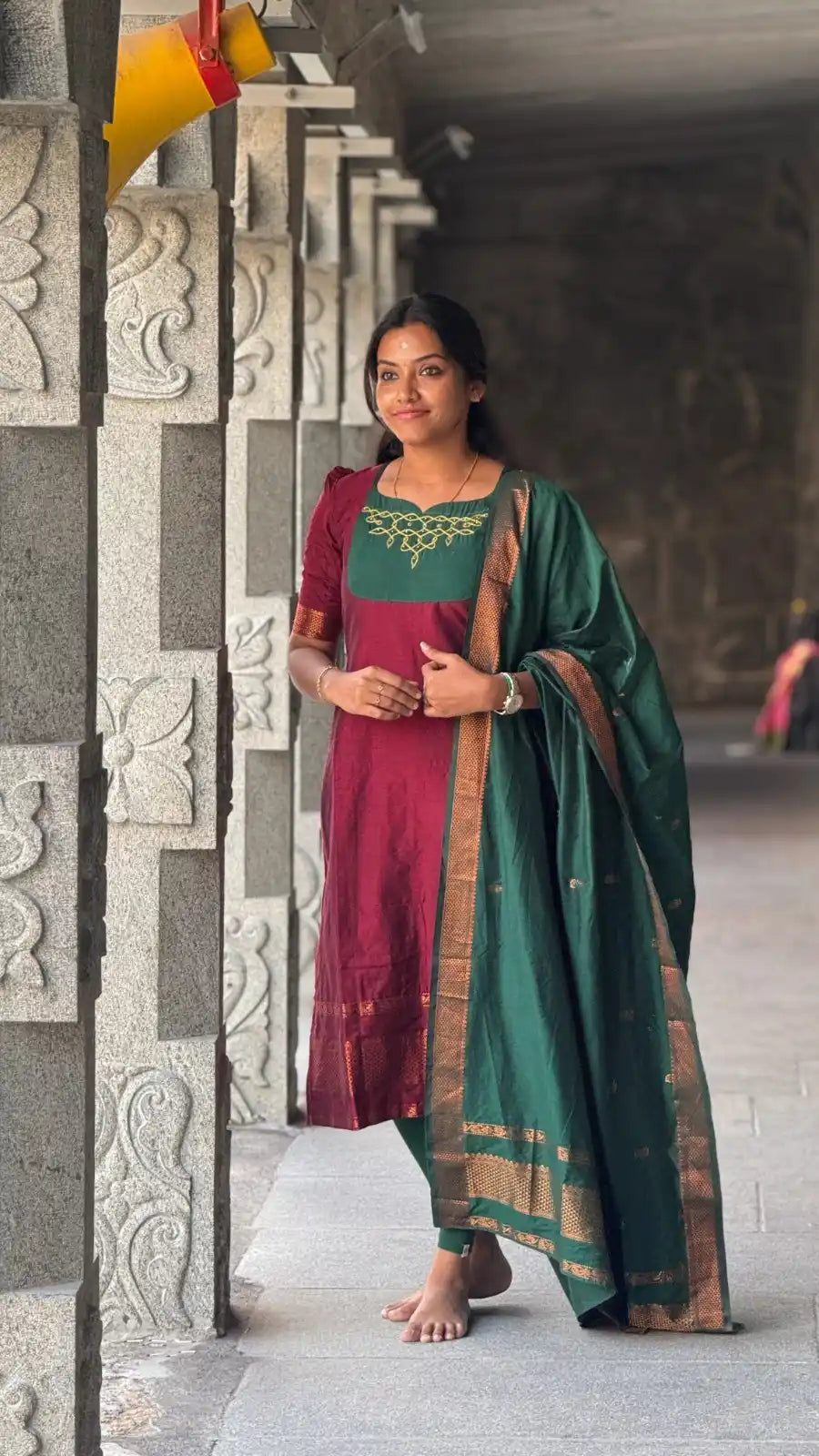Kalyani Kolam Kurti & Dupatta