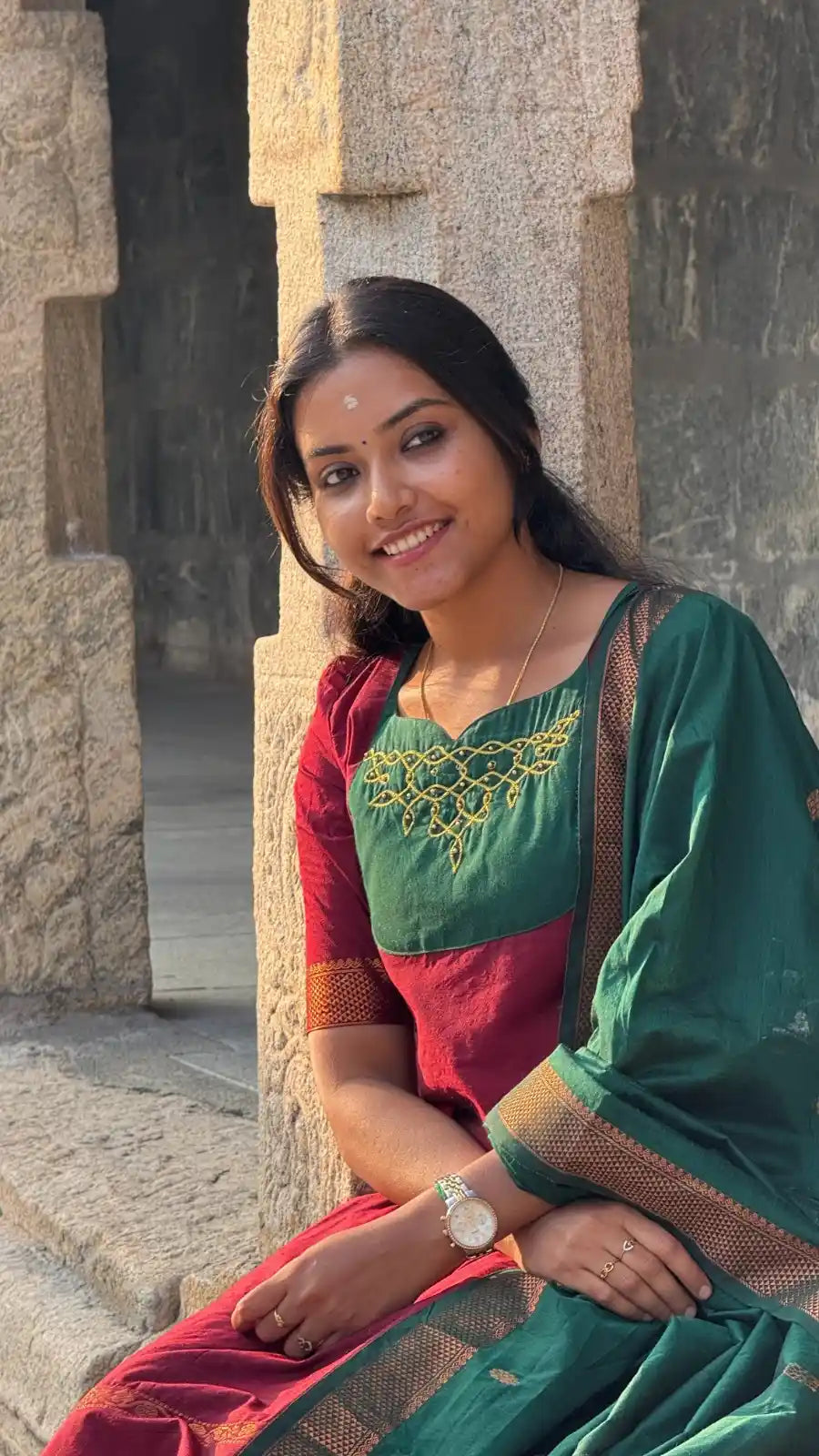 Kalyani Kolam Kurti & Dupatta
