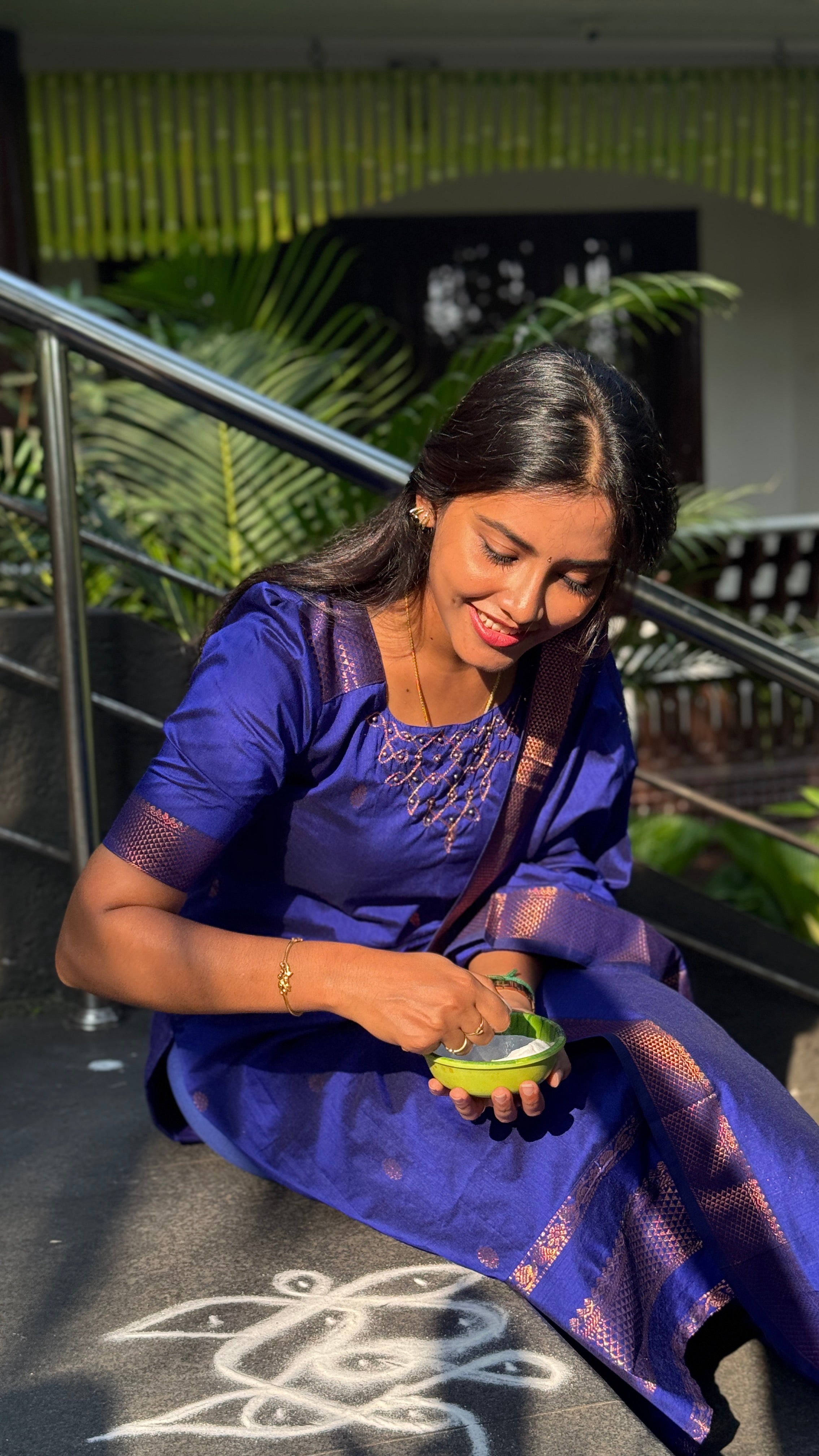 Kalyani Kolam kurti & dupatta