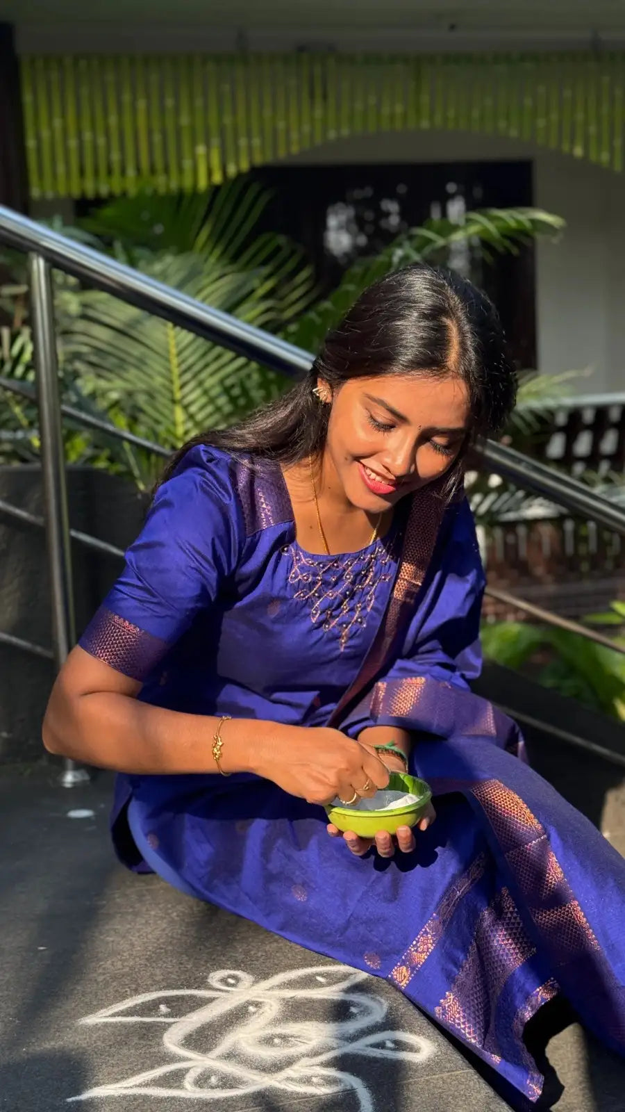 Kalyani Kolam kurti & dupatta