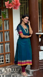 Narayanpet peacock V neck
